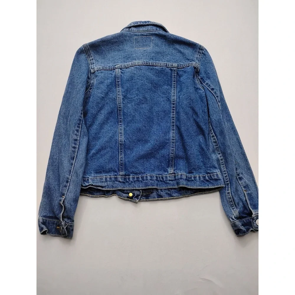 Levis Denim Trucker Jacket Youth Large Blue 12-13 Years Unisex Western Chore